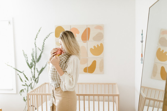 Earthy modern pastels for a baby boy's nursery in Portland from Paige Jones