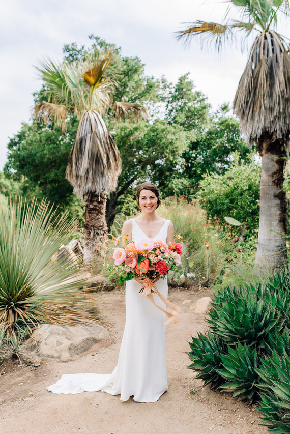 a colorful backyard wedding in Santa Barbara on a super reasonable budget