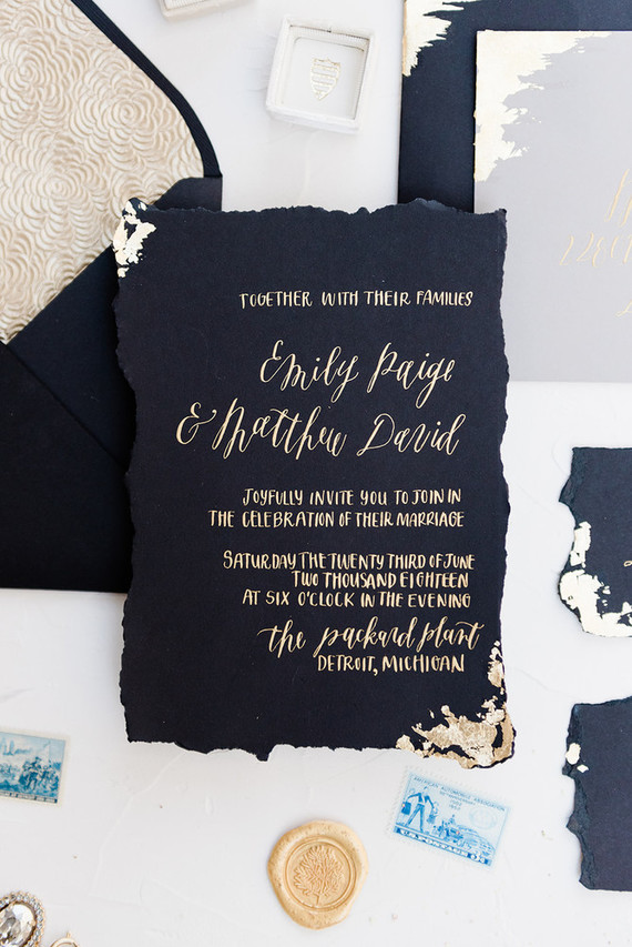 Packard Plant in Detroit wedding editorial