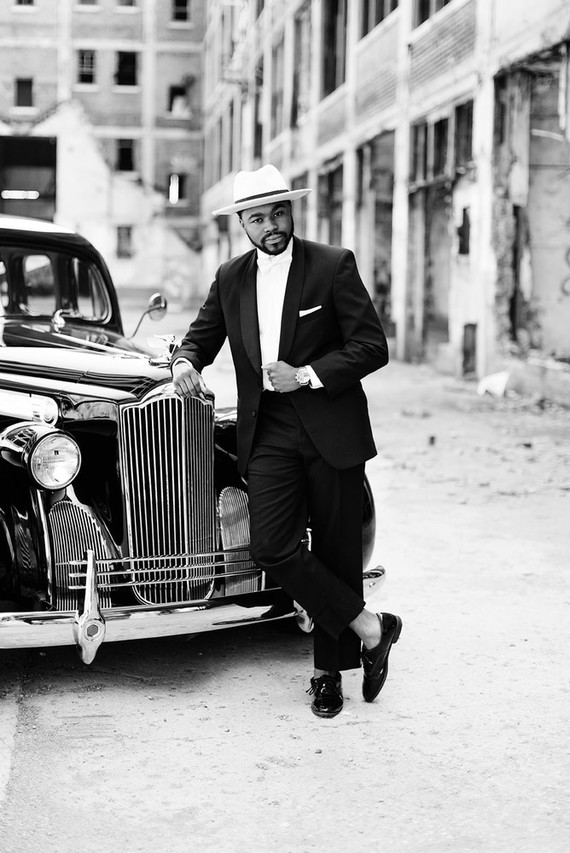 Packard Plant in Detroit wedding editorial