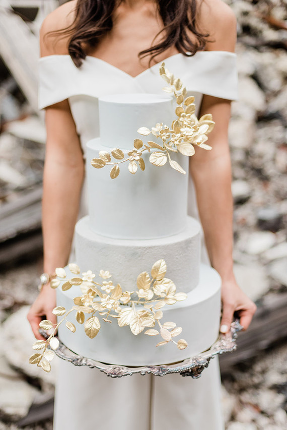 Packard Plant in Detroit wedding editorial