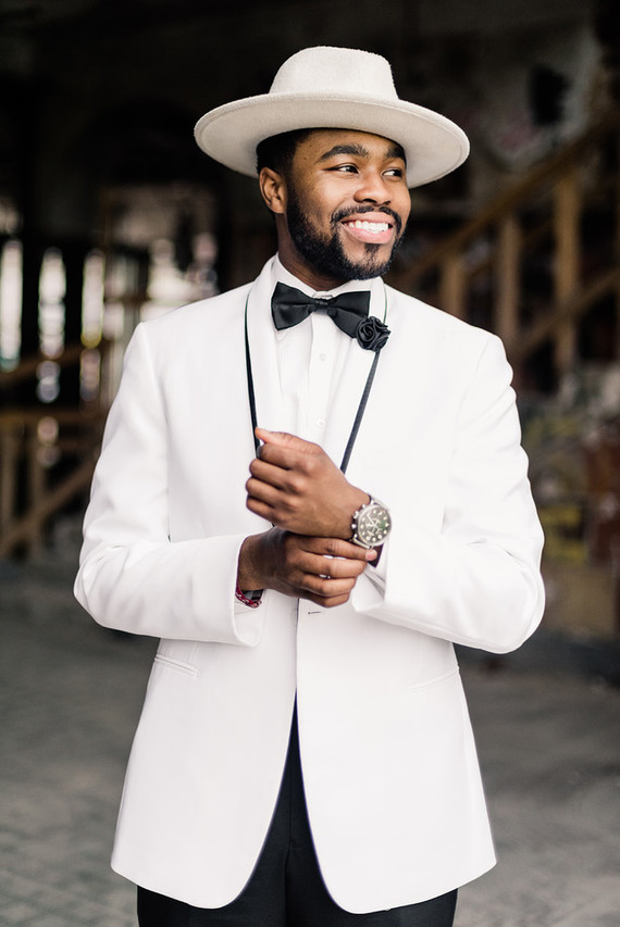 Packard Plant in Detroit wedding editorial