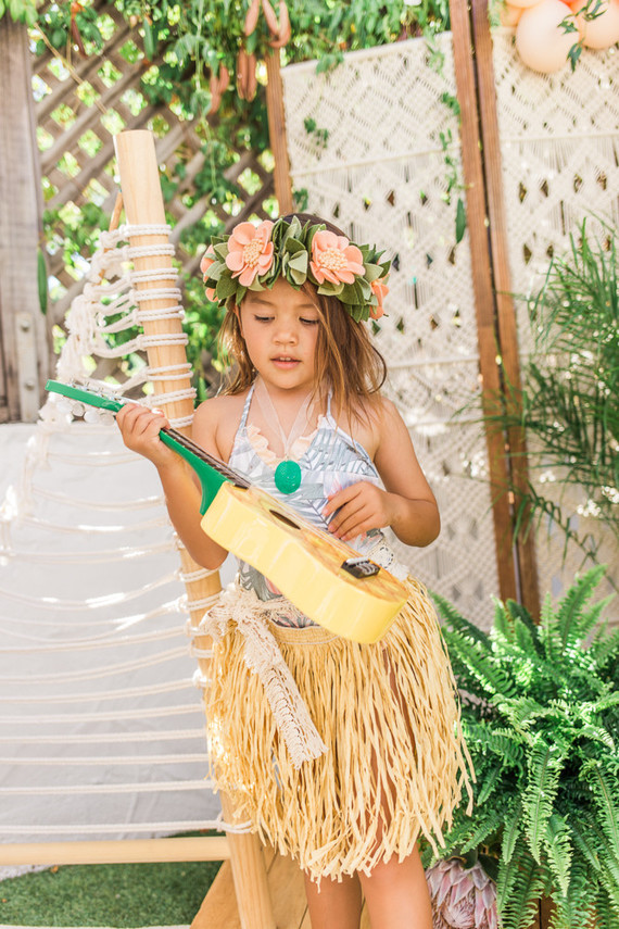 Modern Moana 5th birthday party