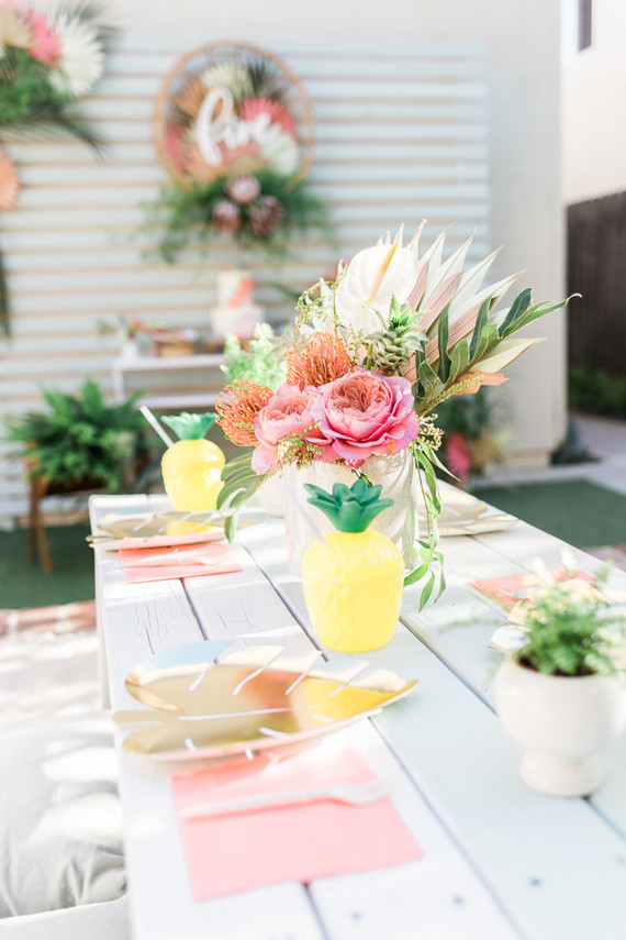 Modern Moana 5th birthday party