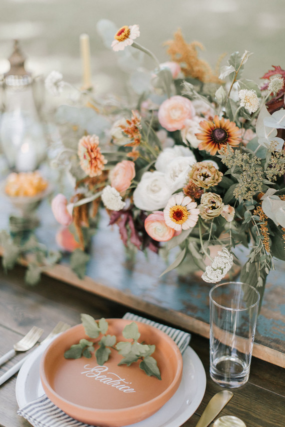 terracotta place setting