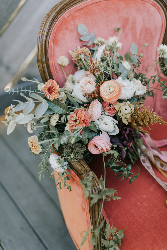 late summer peach bouquet