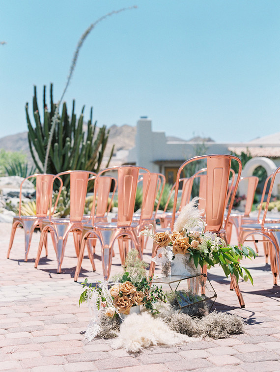 Copper ceremony chairs Inspiration