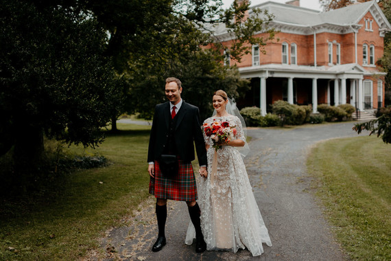 A print maker's thoughtful DIY fall wedding ... with kilts! Inspiration