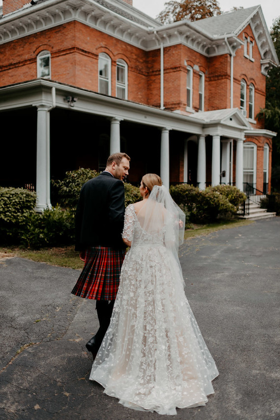 A print maker's thoughtful DIY fall wedding ... with kilts! Inspiration