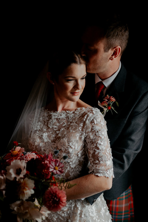A print maker's thoughtful DIY fall wedding ... with kilts! Inspiration