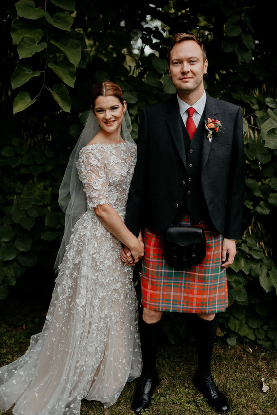 A print maker's thoughtful DIY fall wedding ... with kilts! Inspiration