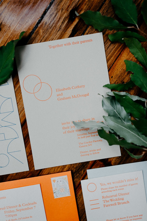 A print maker's thoughtful DIY fall wedding ... with kilts! Inspiration