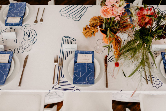 A print maker's thoughtful DIY fall wedding ... with kilts! Inspiration