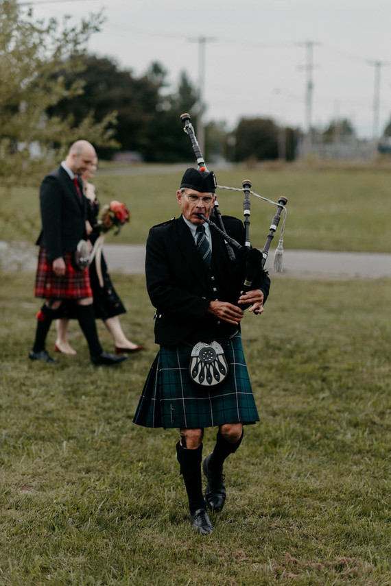 A print maker's thoughtful DIY fall wedding ... with kilts!