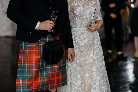 A print maker's thoughtful DIY fall wedding ... with kilts! Inspiration