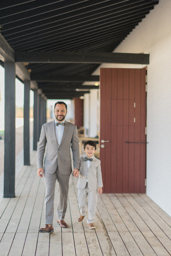 Intimate vow renewal with the couple's children in Portugal