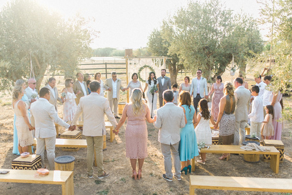 Intimate vow renewal with the couple's children in Portugal