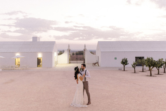 Intimate vow renewal with the couple's children in Portugal