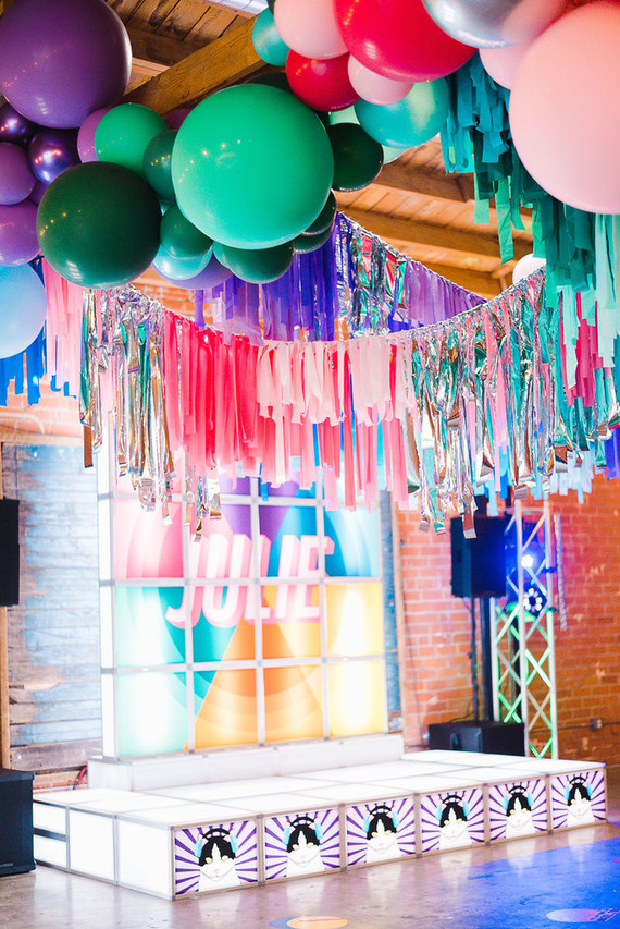 Ultra colorful modern Bat Mitzvah Inspiration