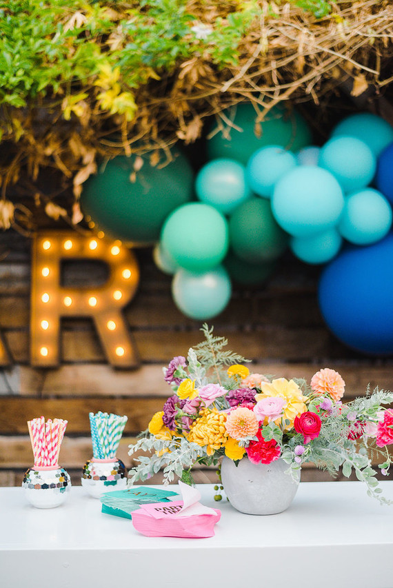 Ultra colorful modern Bat Mitzvah Inspiration