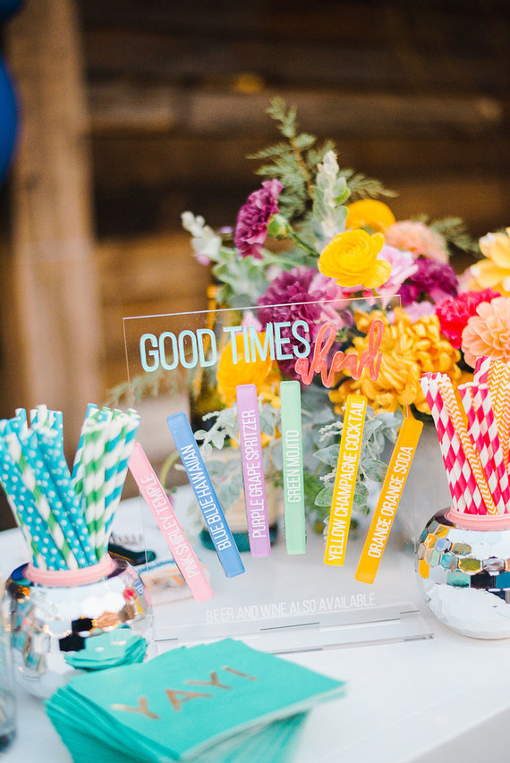 Ultra colorful modern Bat Mitzvah Inspiration