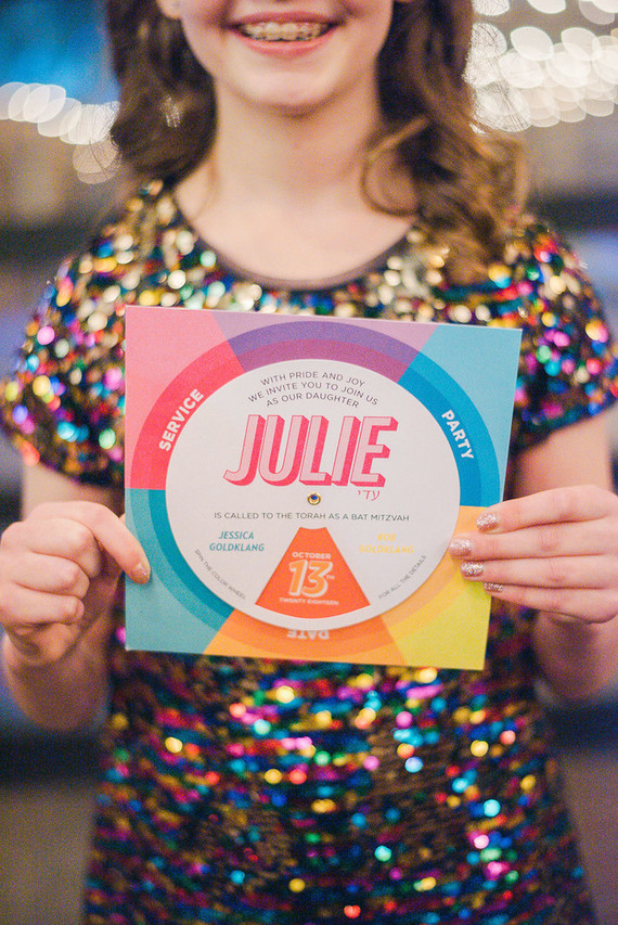 Ultra colorful modern Bat Mitzvah