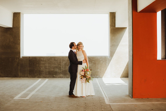 Modern tropical DTLA wedding with designer details at The Millwick