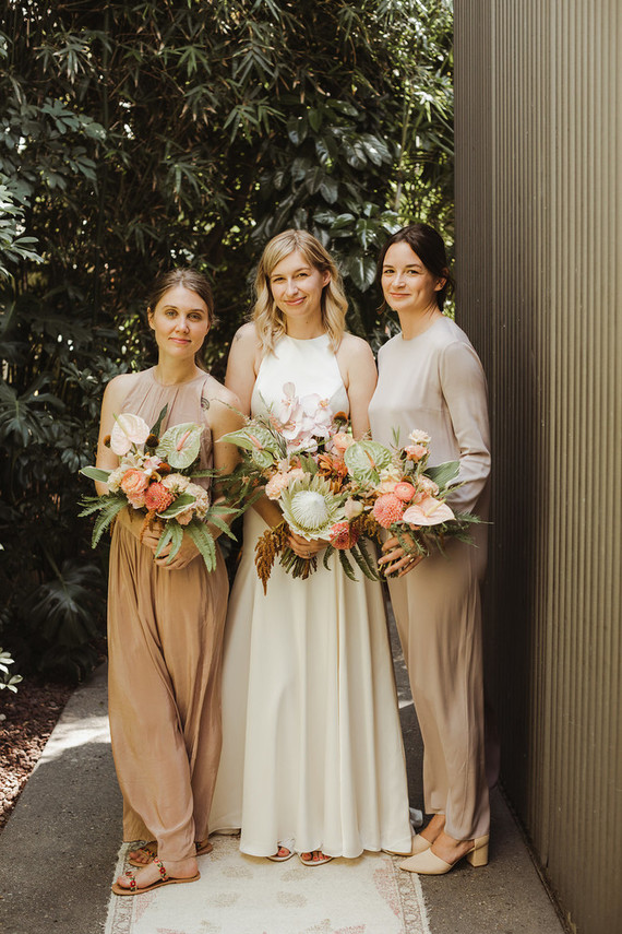 Modern tropical DTLA wedding with designer details at The Millwick