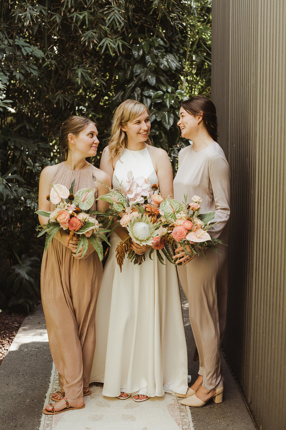 Modern tropical DTLA wedding with designer details at The Millwick