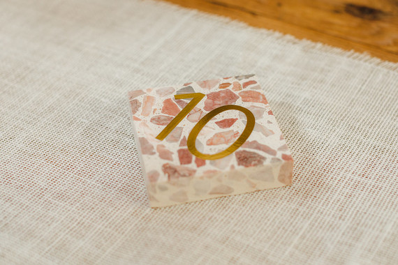terrazzo table numbers Inspiration