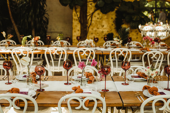 Modern tropical DTLA wedding with designer details at The Millwick