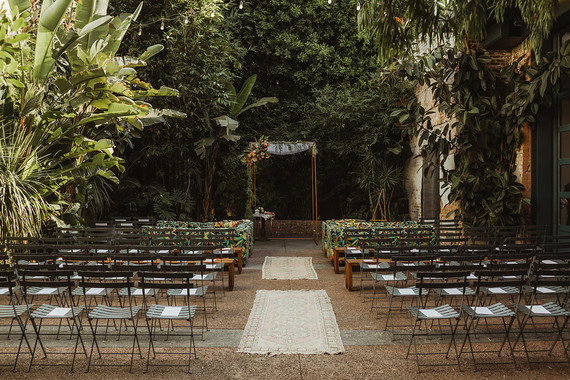 Modern tropical DTLA wedding with designer details at The Millwick