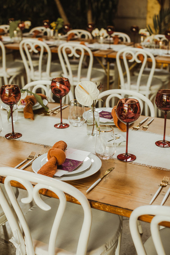 Modern tropical DTLA wedding with designer details at The Millwick