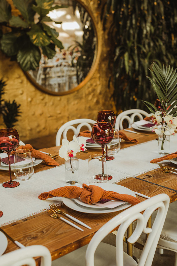 Modern tropical DTLA wedding with designer details at The Millwick