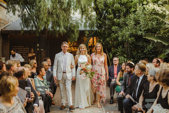 Modern tropical DTLA wedding with designer details at The Millwick