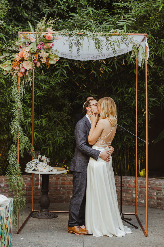 Modern tropical DTLA wedding with designer details at The Millwick