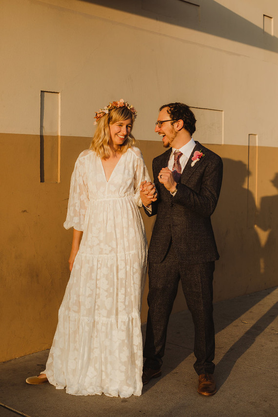 Modern tropical DTLA wedding with designer details at The Millwick