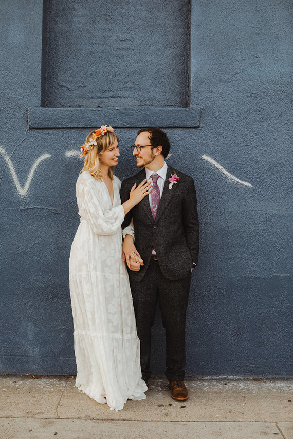 Modern tropical DTLA wedding with designer details at The Millwick