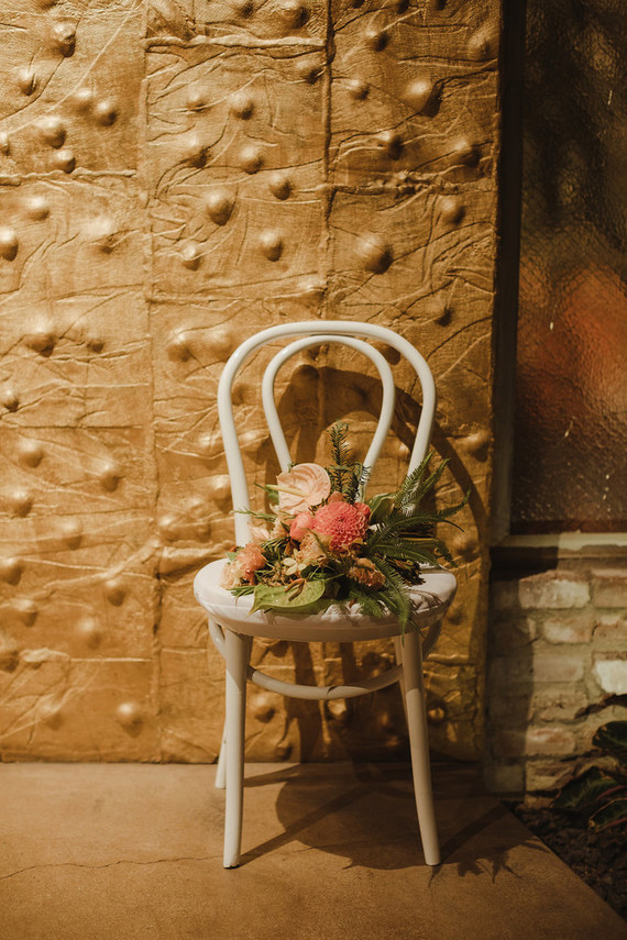 Modern tropical DTLA wedding with designer details at The Millwick