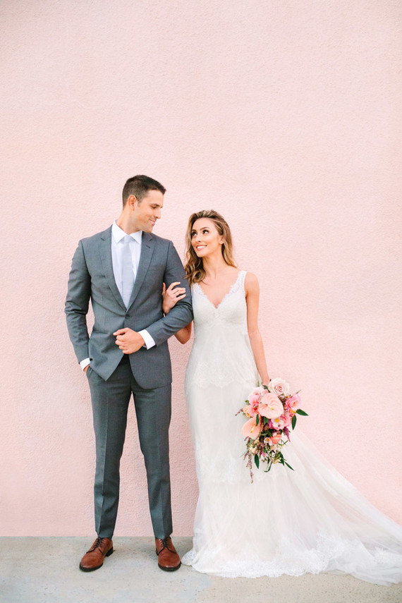 modern wedding day portrait