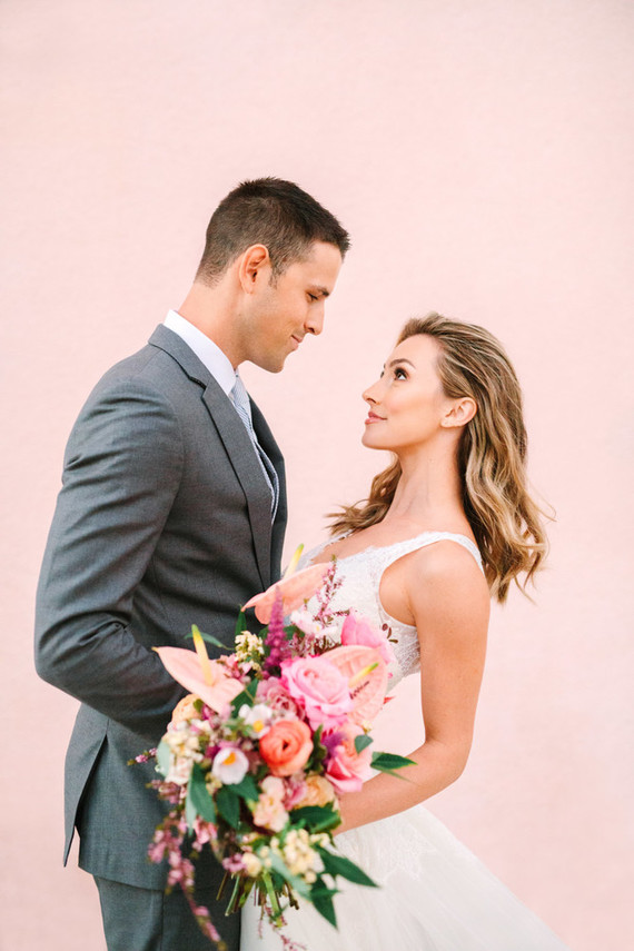 modern wedding day portrait