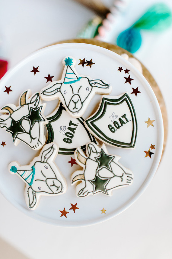 Greatest of All Time (G.O.A.T.) first birthday cake smash session Inspiration