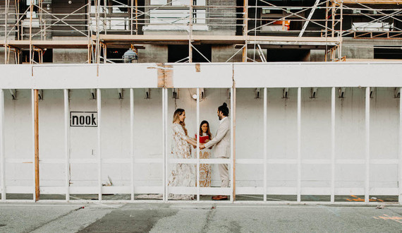 Indie boho city wedding at The Sandbox in San Diego