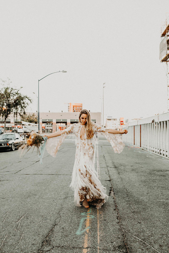 Indie boho city wedding at The Sandbox in San Diego