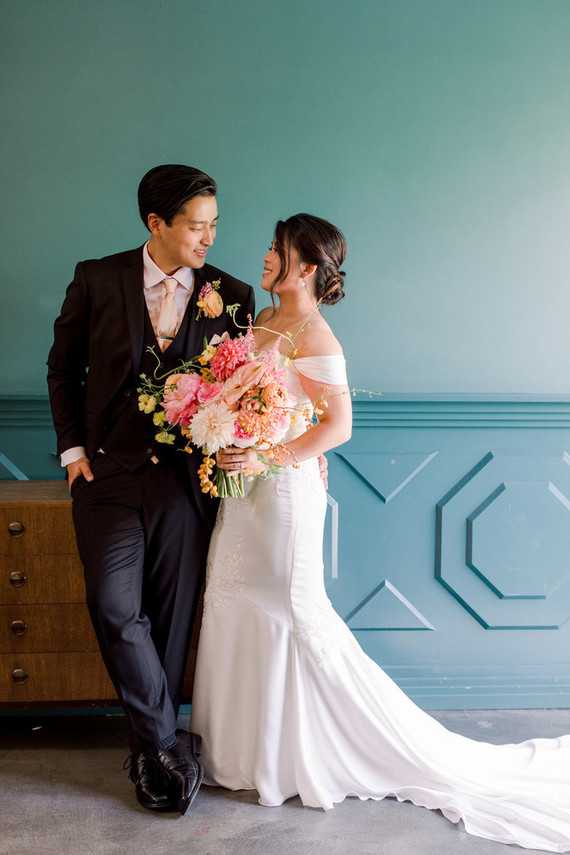 Modern foodie wedding at the Fig House