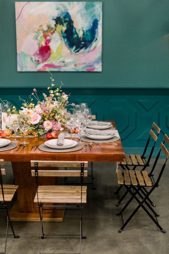 Modern foodie wedding at the Fig House Inspiration