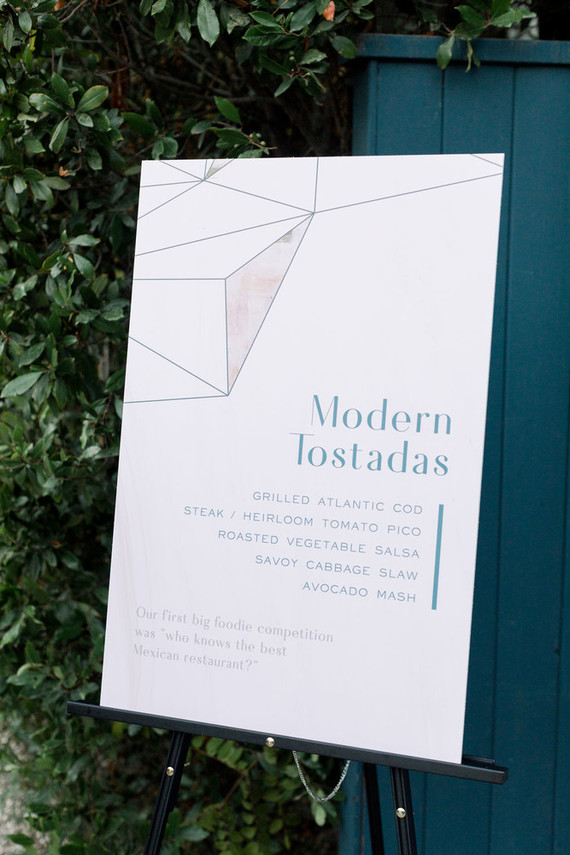 Modern foodie wedding at the Fig House