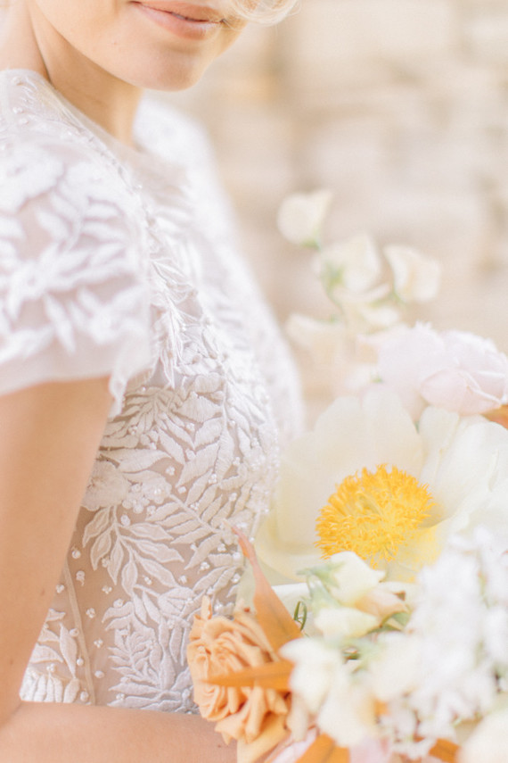 Modern stylish fairytale wedding in a dramatic English garden