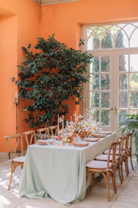 Modern stylish fairytale wedding in a dramatic English garden