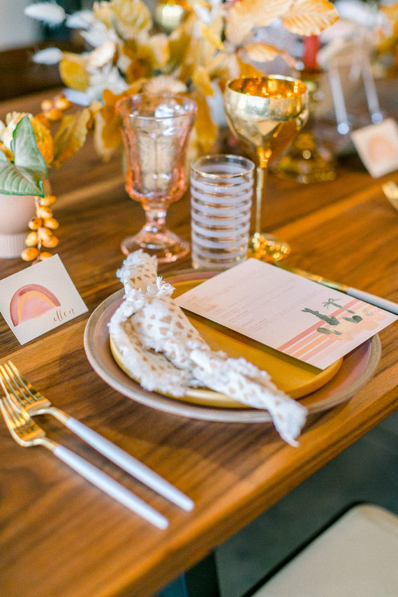 A rainbow Friendsgiving-inspired baby shower